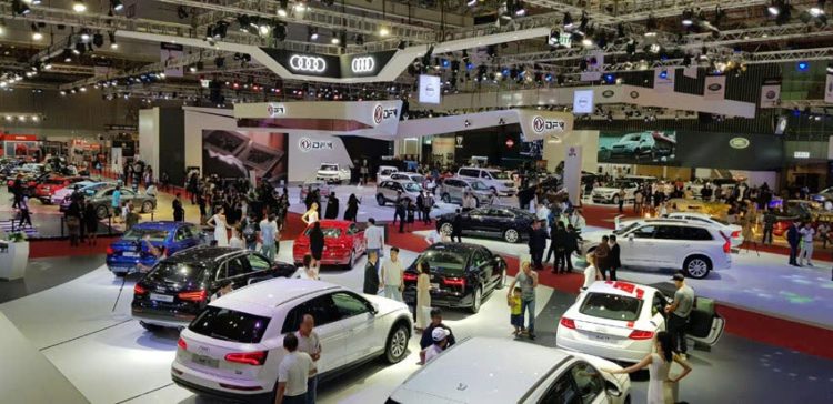 Logo Vietnam Motor Show cùng thông báo VAMA tạm dừng triển lãm ô tô Việt Nam 2026.