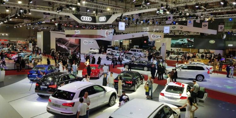Logo Vietnam Motor Show cùng thông báo VAMA tạm dừng triển lãm ô tô Việt Nam 2026.