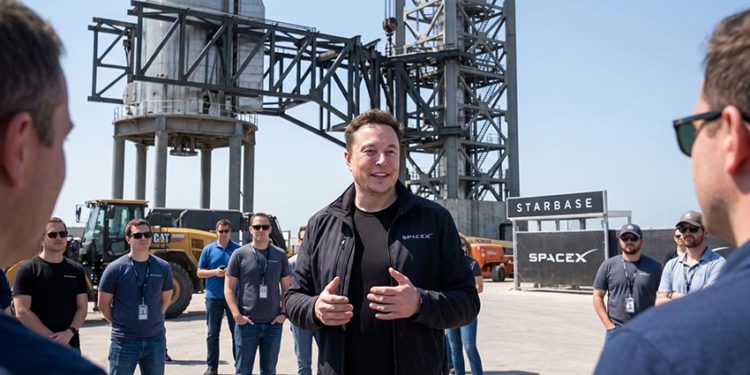 Elon Musk dung thuat toan 5 buoc de quan tri tinh gon tai nha may Starbase SpaceX