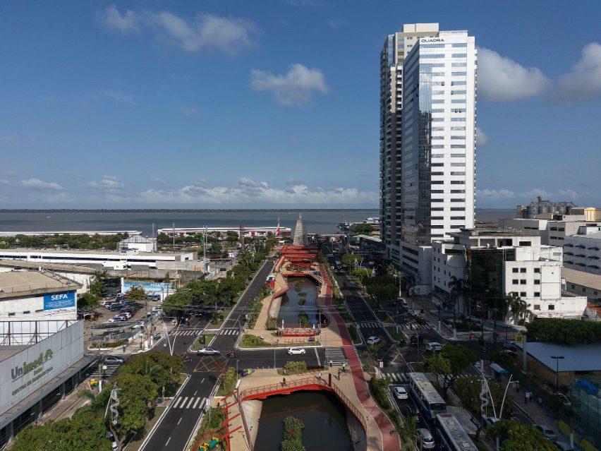 Toàn tuyến công viên 1,2km Doca Linear Park nhìn từ trên không