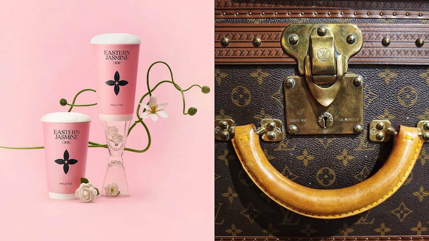 Molly Tea và Louis Vuitton — hai thương hiệu, một bông hoa bốn cánh